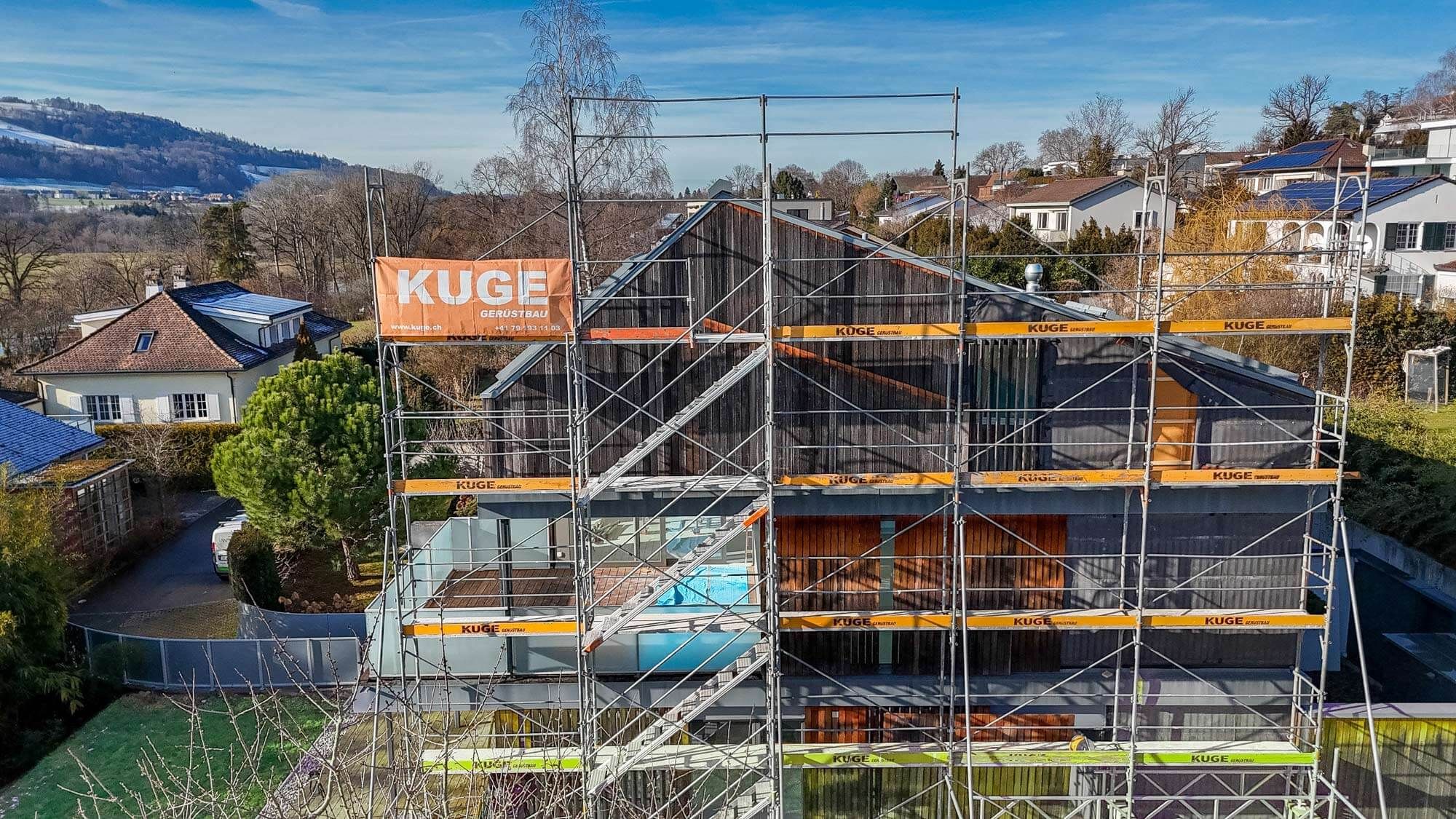 Gerüstbau-Projekt in der Region Solothurn – Foto: KUGE Bau AG